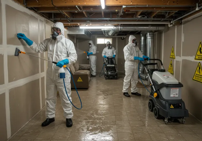 Basement Moisture Removal and Structural Drying process in Keaau, HI